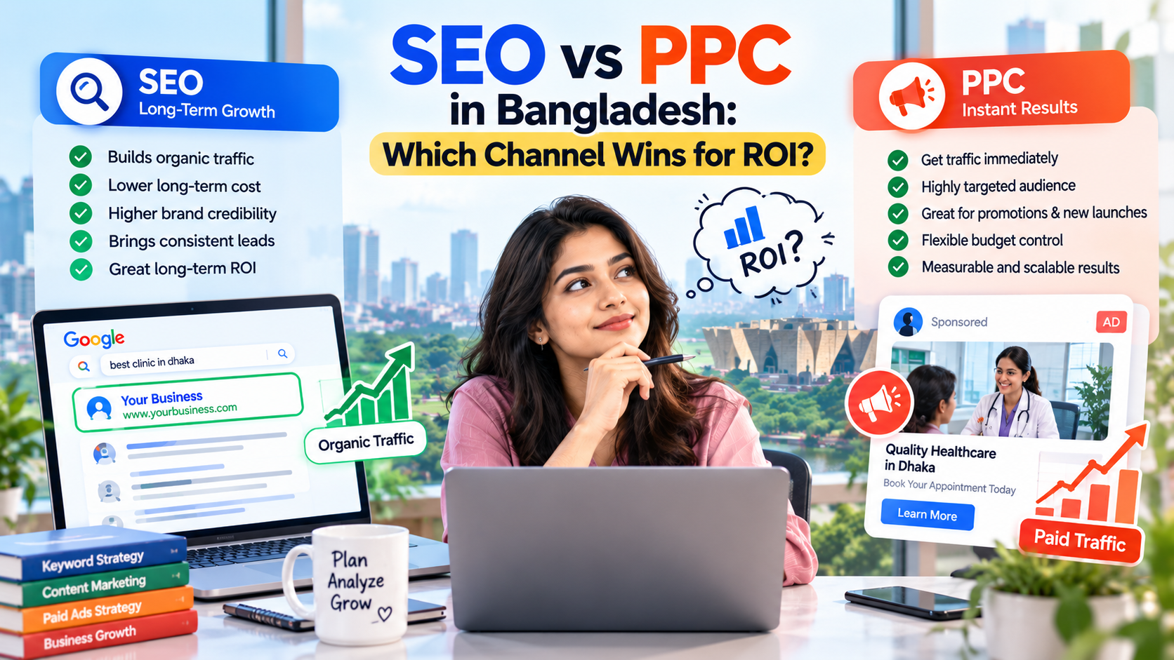 SEO vs PPC in Bangladesh: Which Channel Wins for ROI?